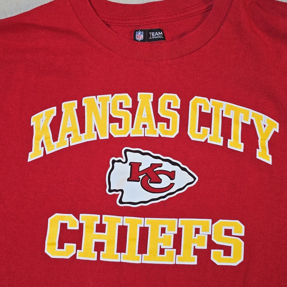 Kansas City Chiefs Mens T Shirt Size M Logo Brand Short Sleeve Red NFL - Picture 7 of 10